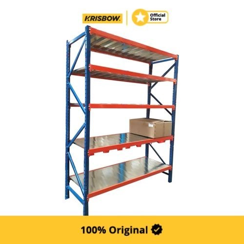 Krisbow Part Rak Besi Basic Shelving 5 Tingkat 70X180X250Cm