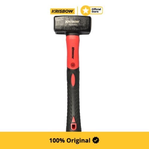 Krisbow Stoning Hammer Palu Batu W/ Pegangan Fiberglass 1 Kg