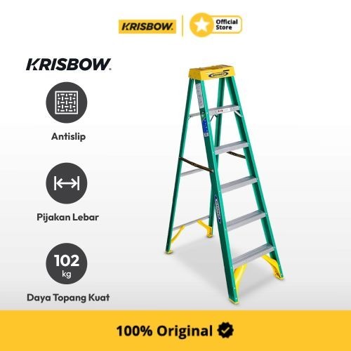 Werner Ladder Tangga Fiber Glass 6 Step 1.8 Mtr - Hijau