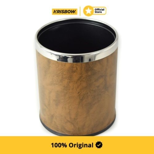 Krisbow Dust Bin Tempat Sampah Bulat - Coklat