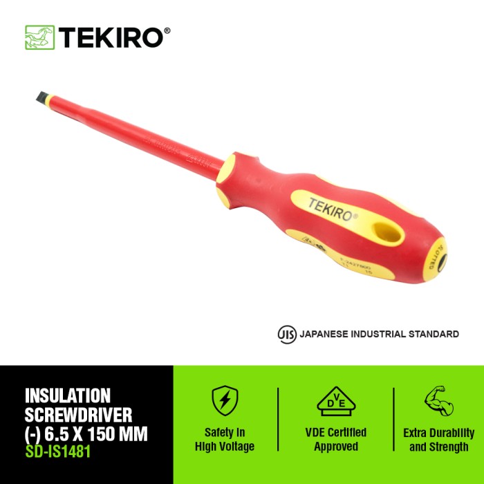 TEKIRO OBENG LISTRIK (-) 6.5 X 150 MM /OBENG LISTRIK