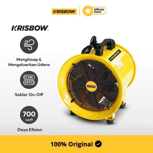 Krisbow 12 Inci Kipas Ventilator Industrial - Kuning
