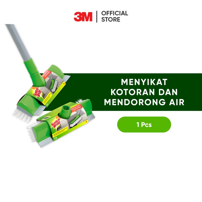 3M Scotch -Brite Sikat Lantai Pendorong Air + Pad P