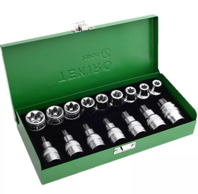 TEKIRO STAR SOCKET DAN STAR SOCKET BIT SET (SM) 16 PCS / ALAT PERKAKAS