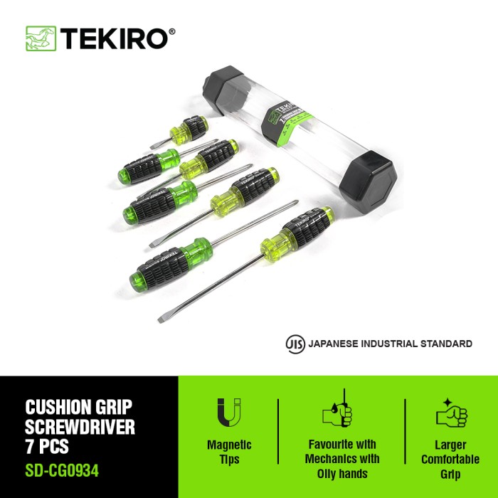 TEKIRO OBENG GAGANG KARET SET 7 PCS /OBENG GAGANG KARET SET 7PCS