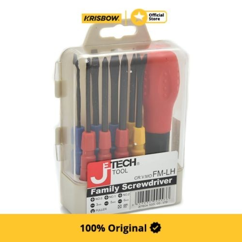 Jetech Set Screwdriver Obeng L Family Fm-Lh 8 Pcs