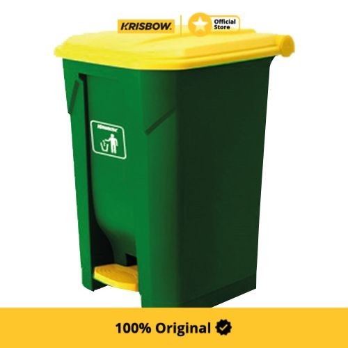 Krisbow Dust Bin Tempat Sampah Plastik Outdoor 45Ltr - Hijau