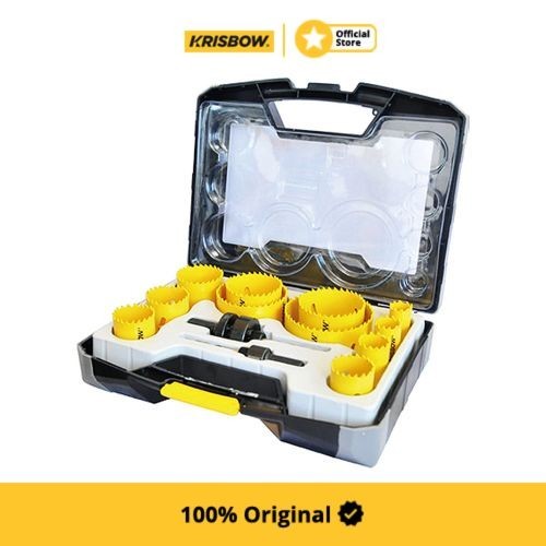 Krisbow Set Mata Bor Bi-Metal Hole Saw 19-76Mm 15Pcs Irahss1