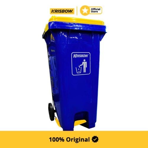 Krisbow Dust Bin Tempat Sampah Plastik Outdoor Pedal 240Ltr