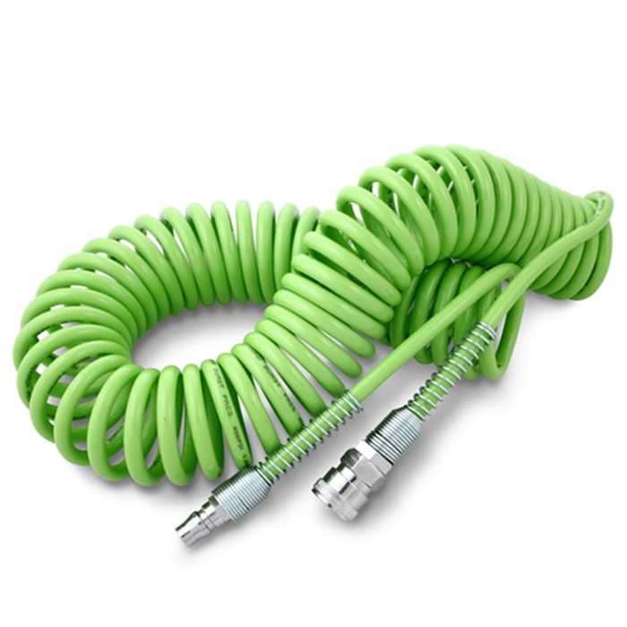 TEKIRO RECOIL HOSE 9 METER HIJAU 8 X 12 MM/SELANG SEPIRAL/ALATPERKAKAS