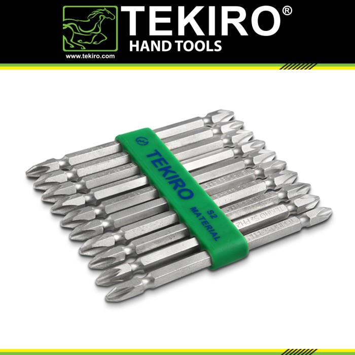 TEKIRO DOUBLE ENDED BITS SET PH2 X 65 MM 10 PCS / MATA OBENG ANGIN