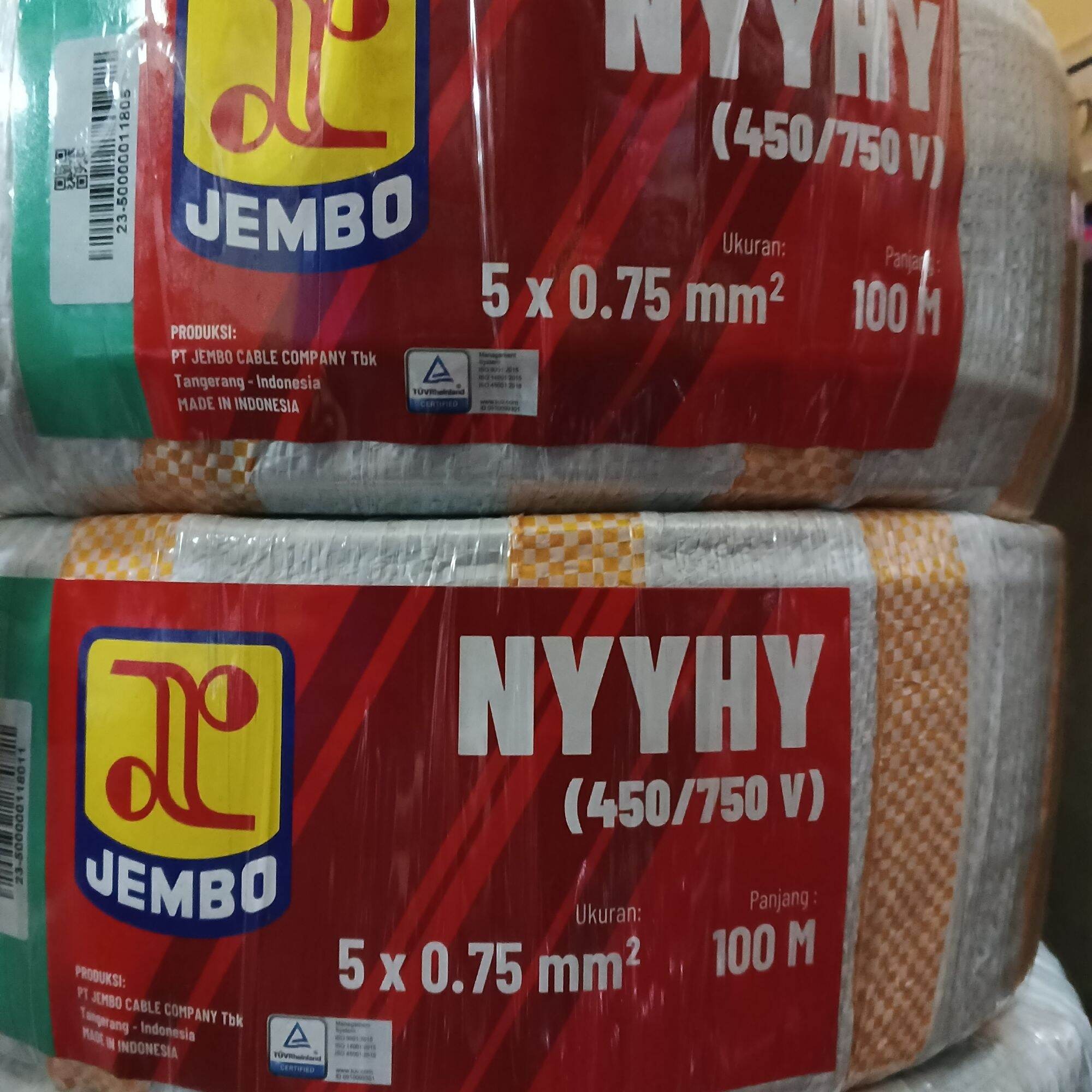KABEL SERABUT NYYHY 5X0,75MM 5X0,75 MM 5X0.75 JEMBO ROLL 100MTR
