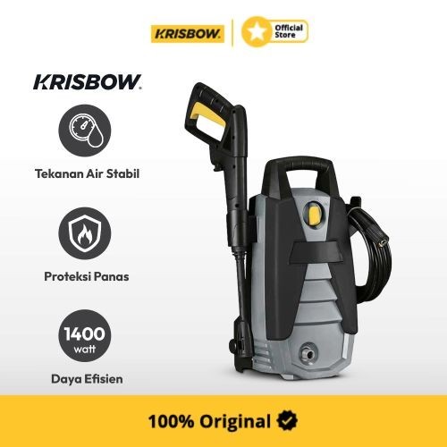 Krisbow High Pressure Cleaner Home Use 100 Bar 1400 Watt