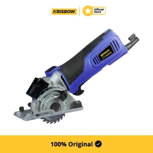 Krisbow Plunge Saw Gergaji Listrik 8.9Cm 600 W - Biru Irps89