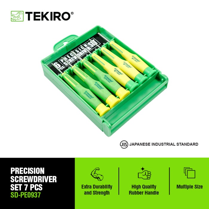 TEKIRO SET OBENG 6 PCS /OBENG JAM / TOOLS - ALAT PERKAKAS