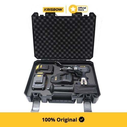 Krisbow Bor Listrik Impact Drill Cordless 13 Mm 18V Ipcidb18