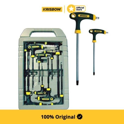 Krisbow Set Kunci L Tipe T Torx Wrench T10-T50 9 Pcs Lrtwt9