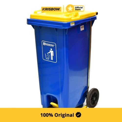 Krisbow Dust Bin Tempat Sampah Plastik Outdoor Pedal 120Ltr