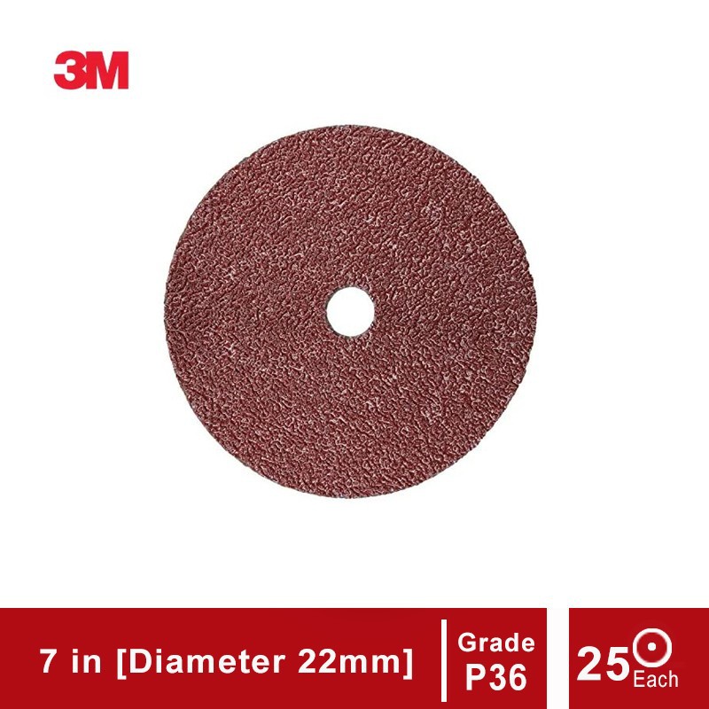 3M™ 240A Fiber Disc 7in - Grade P36 - 25 Pcs [Hole