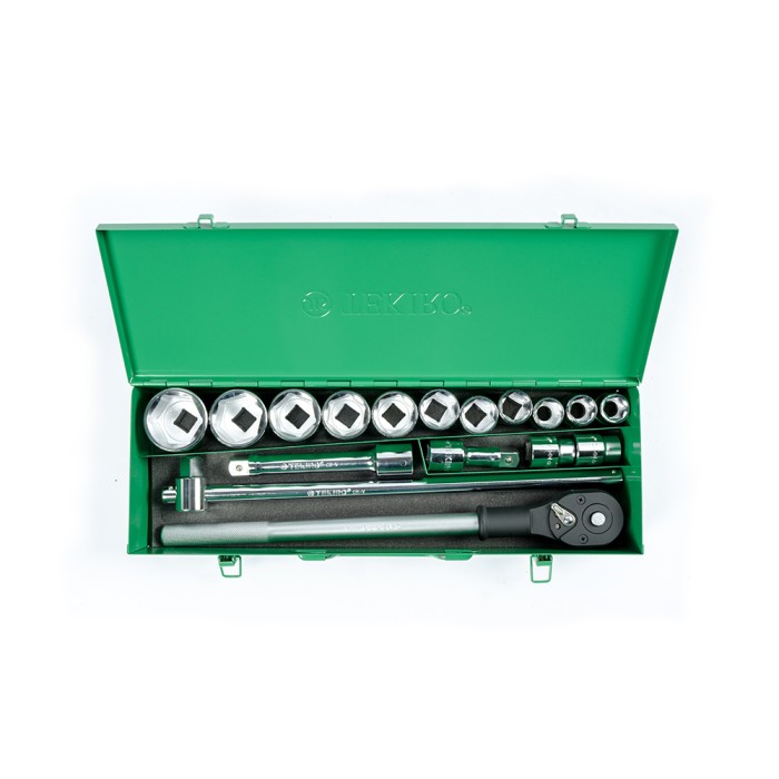 TEKIRO 3/4" DR. SOCKET SET 6 PT 19 - 50 MM 18 PCS / 3/4" DR. SOCKET SET 6 PT 19 - 50 MM 18 PCS / 3/4" DR. SOCKET SET 6 PT 19 