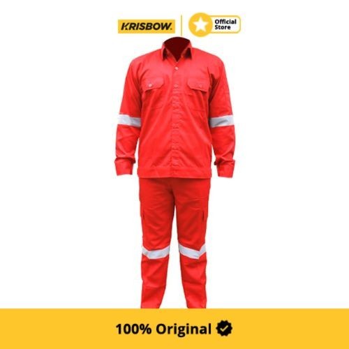 Krisbow Set Wearpack Srwp1R Ukuran M - Merah