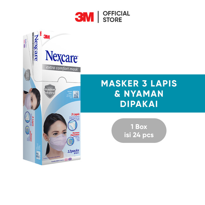 3M Nexcare Extra Comfort Mask Masker 3 Lapis - 1 B