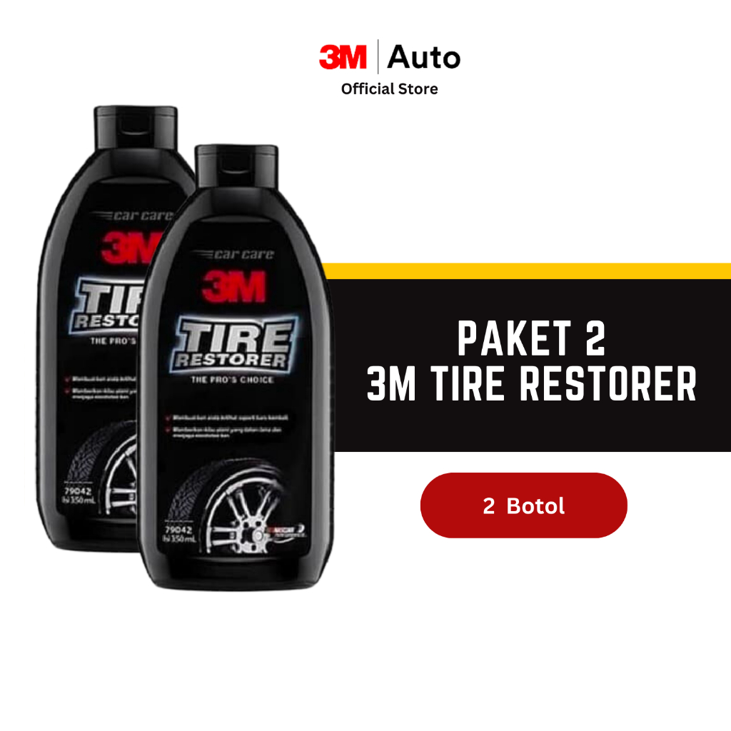 Paket 2 Botol - 3M Auto 79042 Tire Restorer 350 ml