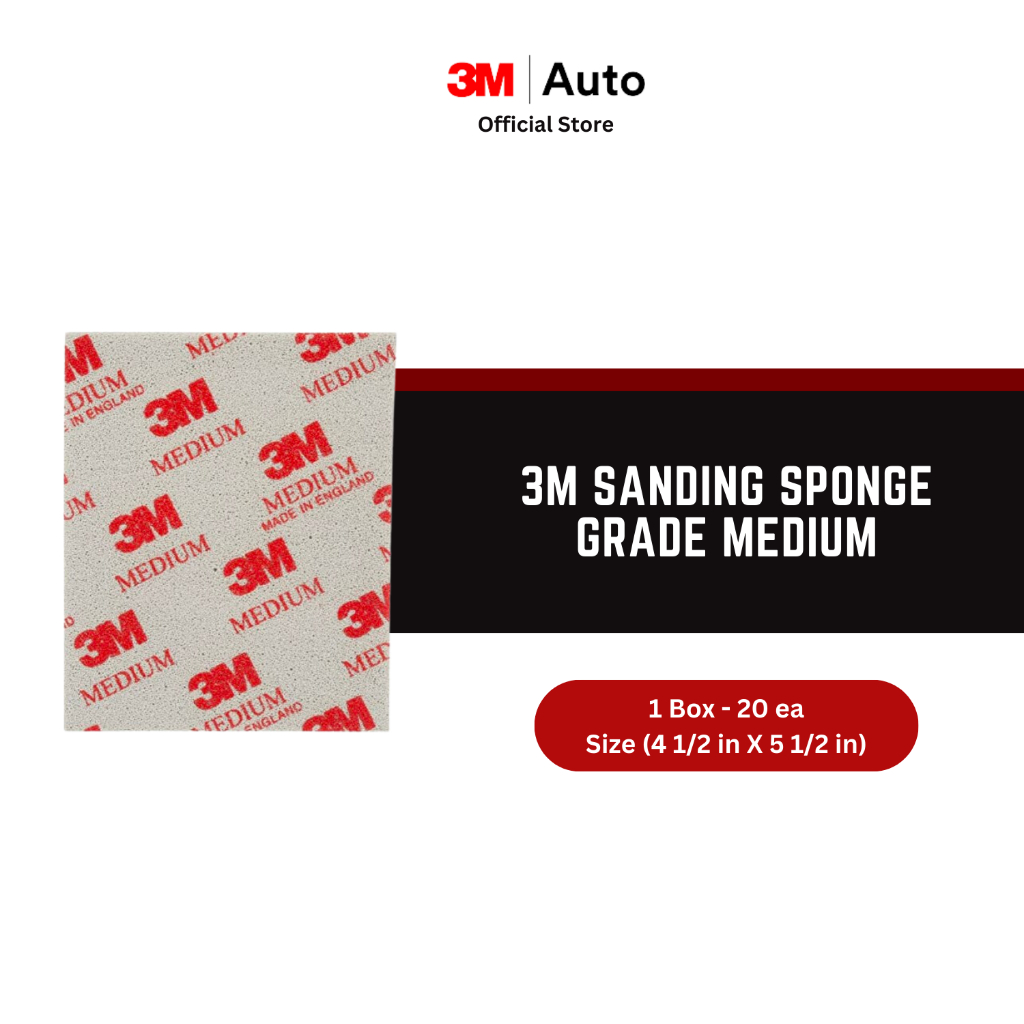 3M™ Sanding Sponge grade Medium size (4 1/2 in X 5