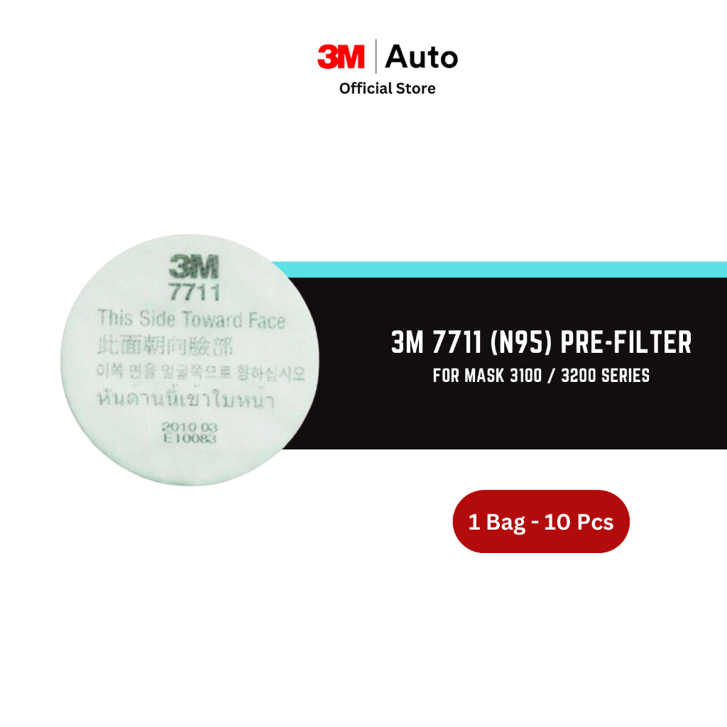 3M™ 7711 (N95) Pre-Filter For Mask 3100 / 3200 Ser
